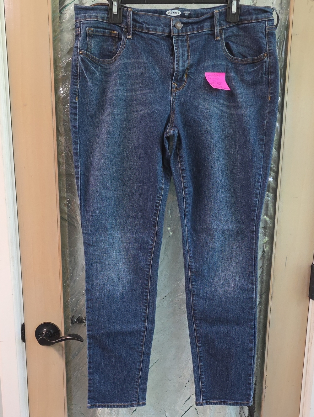 Old Navy Women's Original Skinny Jeans Sz 14 Dark Blue Wash